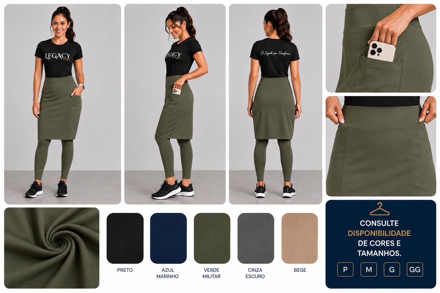 Saia com Legging Interna